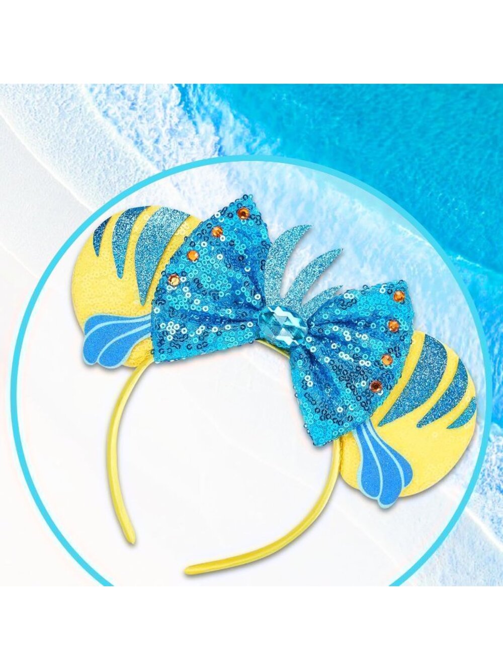 Women Blue Yellow Cartoon Mickey Mouse Costume Headband For Cosplay - Picture 2 of 7